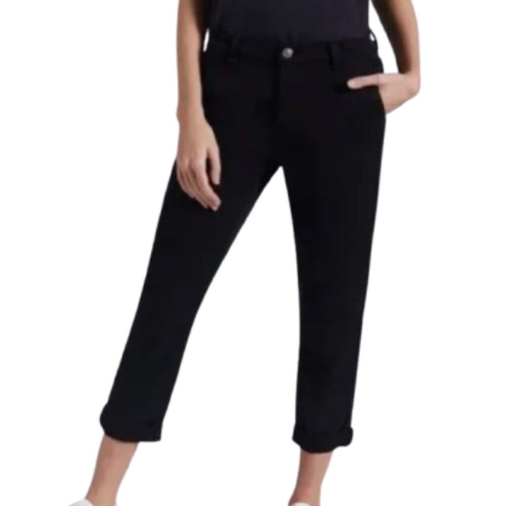 CURRENT/ELLIOTT The Confidant Black Flat Front Pants Women's Size 27 - NWT